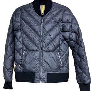 Lole Gray Quilted Packable Light Weight Puffer Jacket Size Large